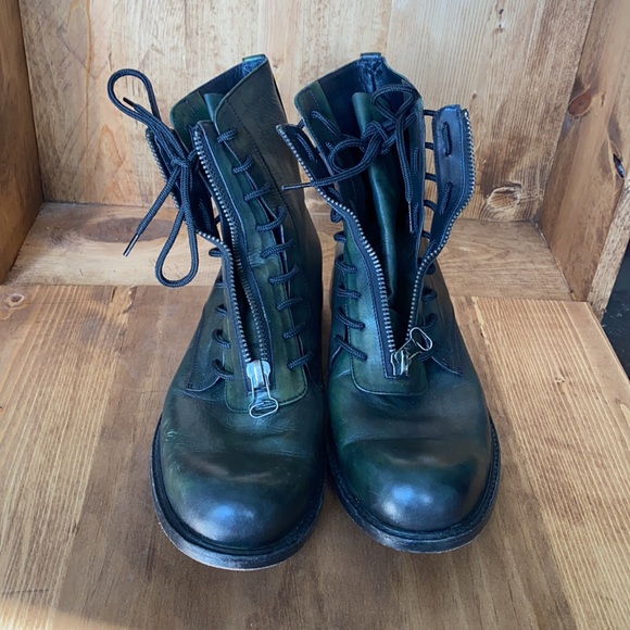 ESQUIVEL HOMEMADE BOOTS DOUBLE ZIPPER 12 LACE UP
